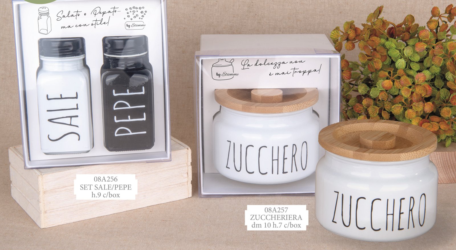 Chef Set Sale Pepe e Zuccheriera Bomboniera con Box 08A256-08A257, ideale per Matrimonio conviviale.