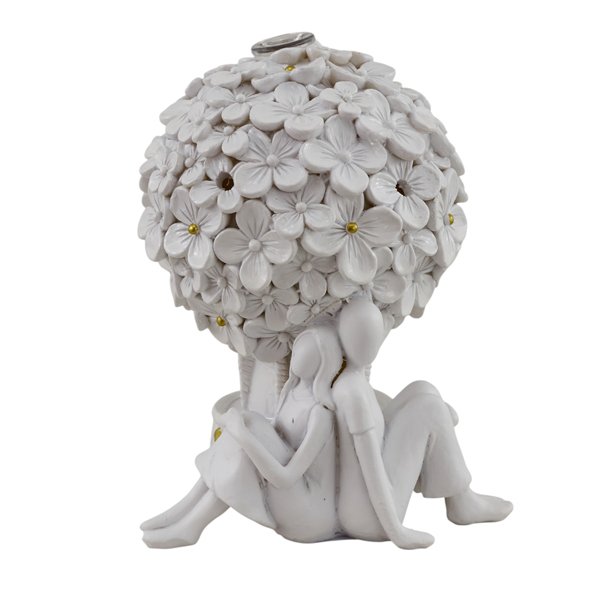 Bomboniera Flower Profumatore Coppia LED Bianco, 16,5x4,5x18,5 cm. Codice 1255263.
