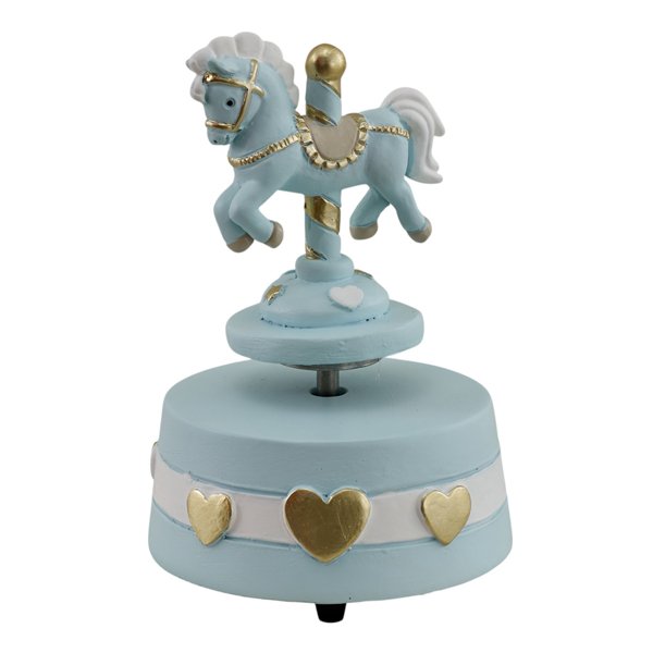 Carillon cavallo celeste (cod. 1255271), decorazione festiva musicale per celebrazioni, curata da Bomboniere Cupido Trapani.