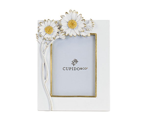 Portafoto Bomboniera Margherite 10x13.5 cm con scatola, ideale per Comunione e Matrimonio floreale 2026.