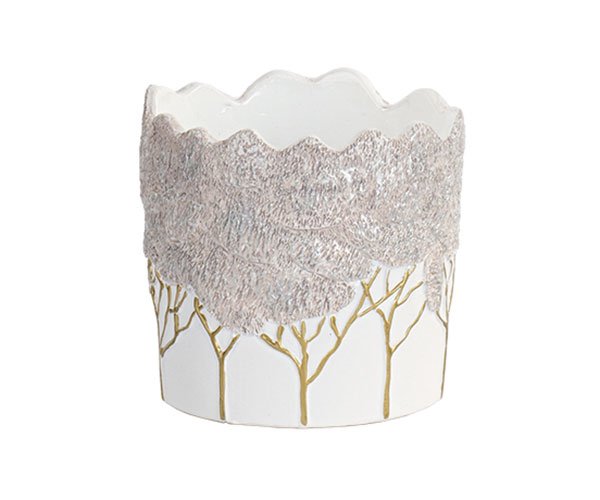 Cachepot Bomboniera Intrecci D.78xH.78 con shopper, ideale per Matrimonio e Anniversario 2026.