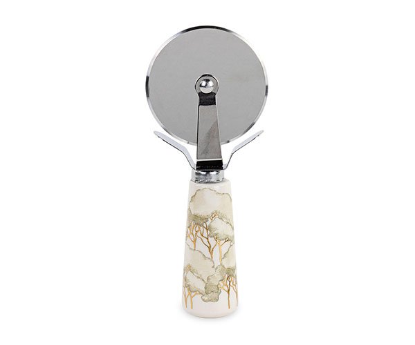 Rotella Tagliapizza Intrecci Acciaio Bomboniera con Scatola h.165 mm 200585, ideale per Matrimonio conviviale.