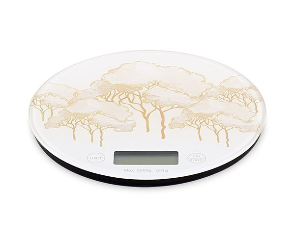 Bilancia Intrecci Acciaio Bomboniera con Scatola d.185 mm 200587, ideale per Matrimonio domestico.