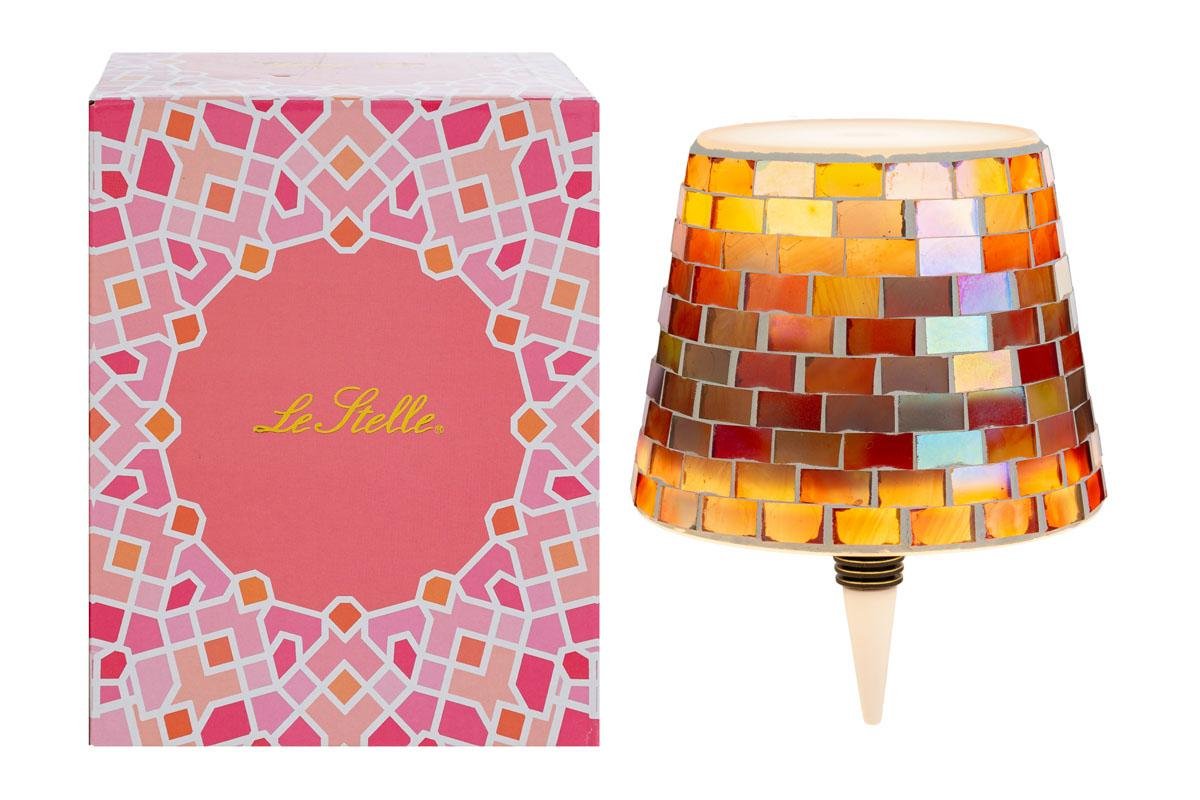 Lampada Glam Touch per Bottiglia LED/USB Bomboniera d.11×h.14 cm con Color Box 58076, ideale per Matrimonio glamour.