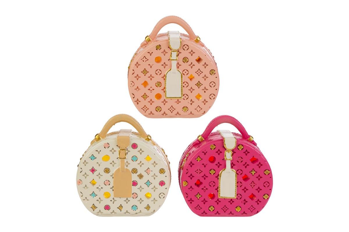 Borsetta Resina LED 3 ass. Bomboniera 7,5×4×h.8 cm 58118, ideale per Matrimonio glamour.