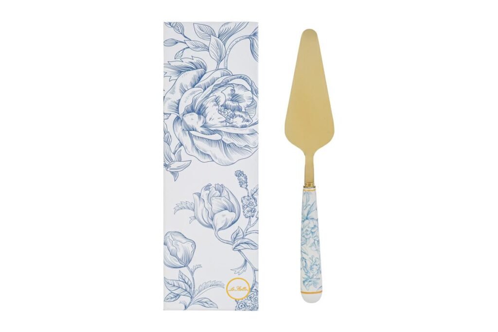 Paletta Torta Dec. Celeste Bomboniera 25 cm con Astuccio 58255, ideale per Battesimo maschietto.