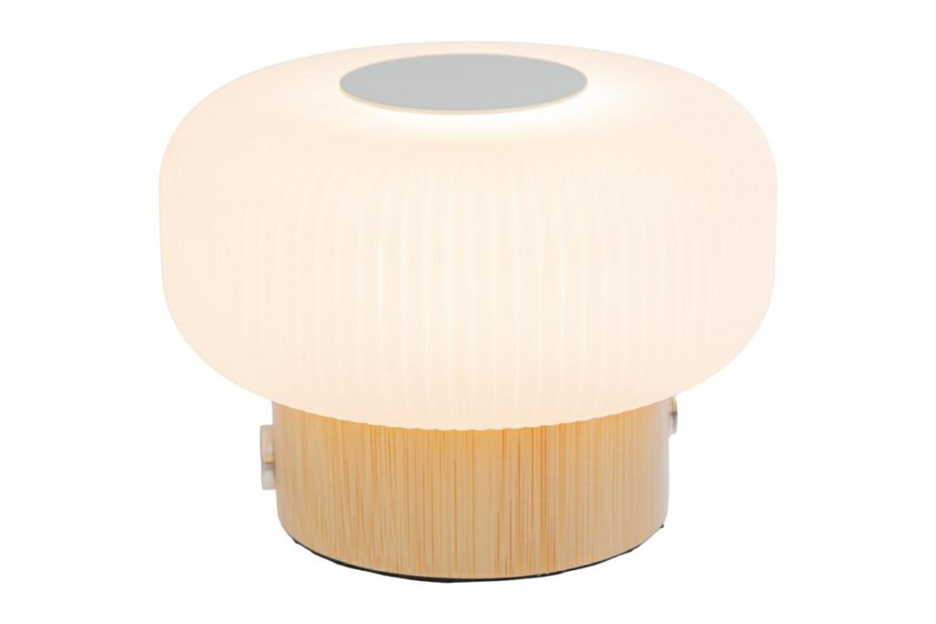 Lampada Luna Moonlight Flat Touch LED/USB Bomboniera d.13,5×h.9,5 cm con Shopper 58269, ideale per Matrimonio romantico.