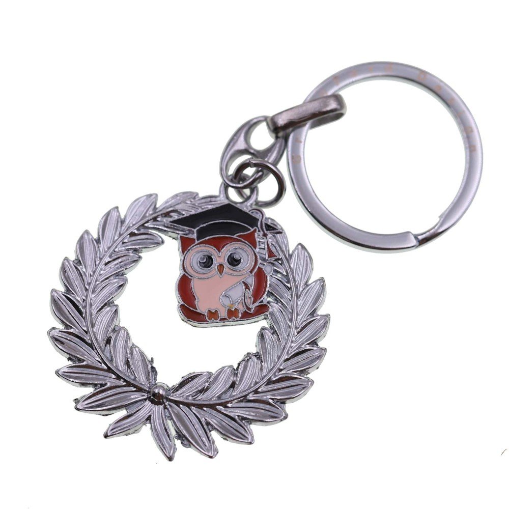 Corona Gufetto Bomboniera G687 ciondolo metallo, ideale per Laurea 2026.