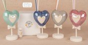 Cuore Diffusore Set 4 Pezzi Bomboniera h.14 cm con Box 02A426, ideale per Matrimonio romantico.