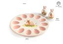 Bomboniera Vassoio per Uova 31.5 cm. in ceramica per eventi, codice 21657. A tema coniglio e uova pasquali - Bomboniere Cupido Trapani.
