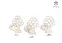 Bomboniera Albero cuori 9.9 cm. in resina per eventi, codice 21849, 21850, 21851. Disponibile con Sacra Famiglia, Calice, Spiga, Uva, Mitria e Pastorale - Bomboniere Cupido Trapani.