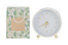 Orologio Sveglia Bianco con Luce Bomboniera 11×5,5×h.12 cm con Shopper 58069, ideale per Matrimonio pratico.