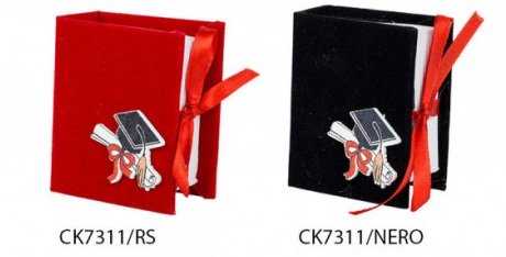 Scatoletta libro laurea rosso CK7311RS - Bomboniera classica italiana 2026