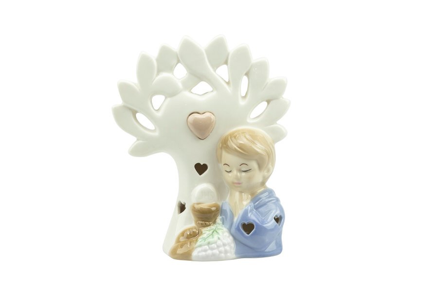 Bimbo comunione con albero della vita con LED con box - Bomboniera simbolica 2026